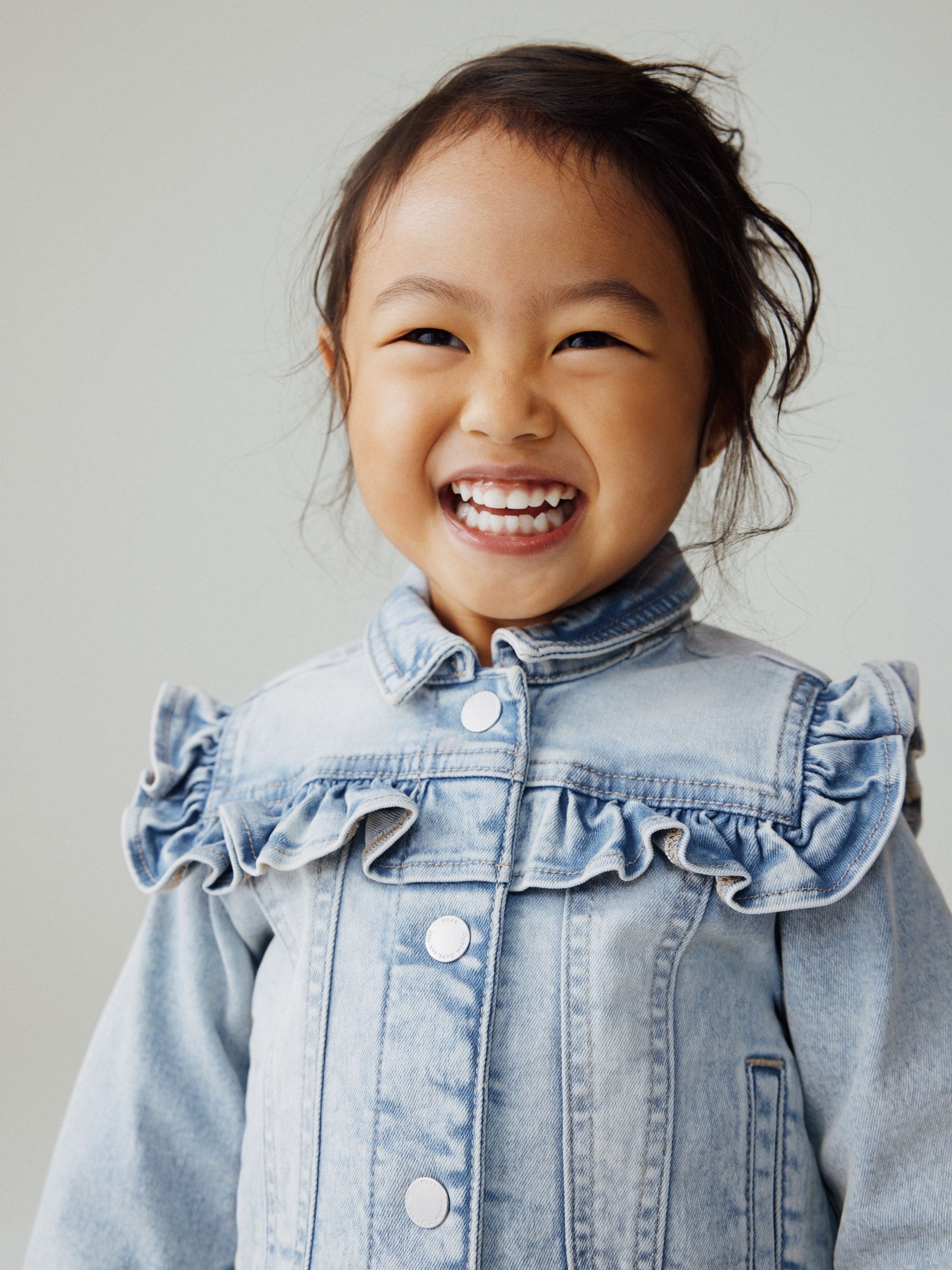 Dsiney Kidz - Mid Blue Denim Frill Jacket (3mths-7yrs) image 3
