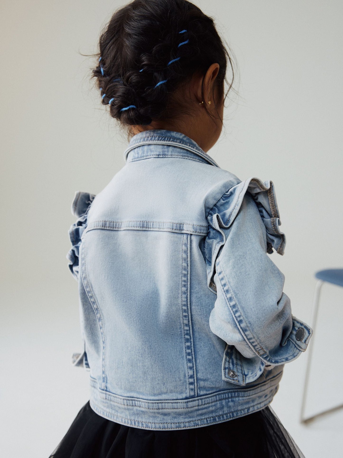Dsiney Kidz - Mid Blue Denim Frill Jacket (3mths-7yrs) image 4