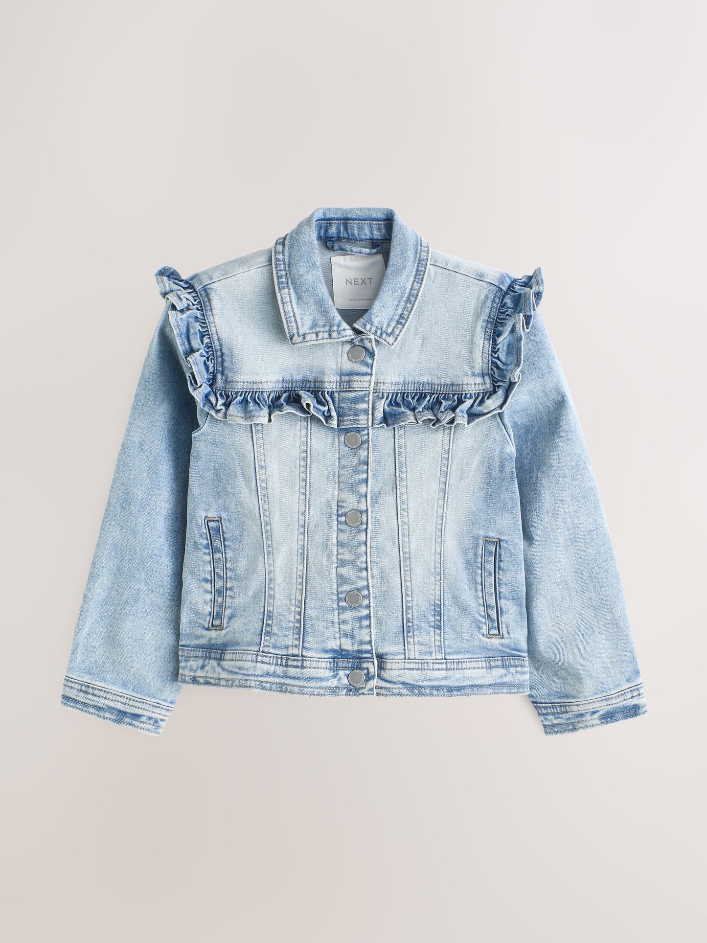 Dsiney Kidz - Mid Blue Denim Frill Jacket (3mths-7yrs) image 5