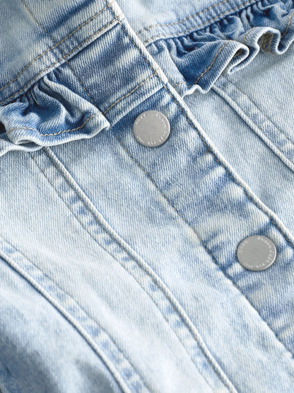 Dsiney Kidz - Mid Blue Denim Frill Jacket (3mths-7yrs) image 7