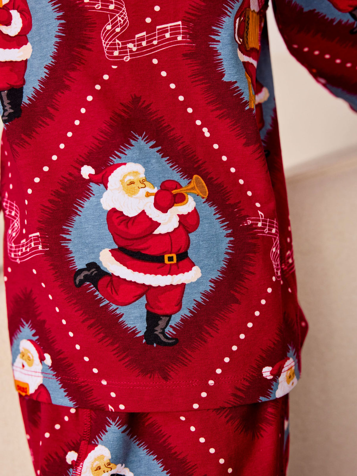 Chelsea Peers Red Kids Cotton Christmas Santa Songbook Print Long Pyjamas Set - image 5