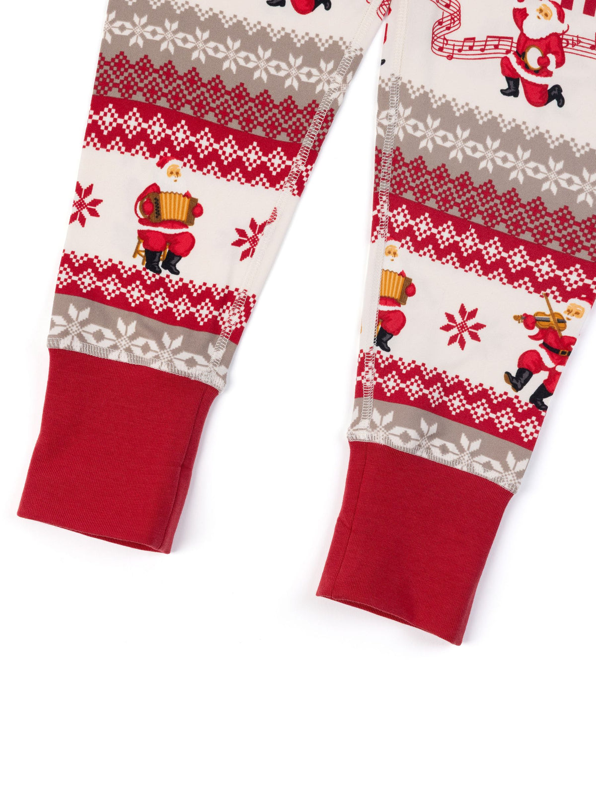 Chelsea Peers Natural Kids Musical Santa Fairisle Print Long Pyjamas Set - image 10