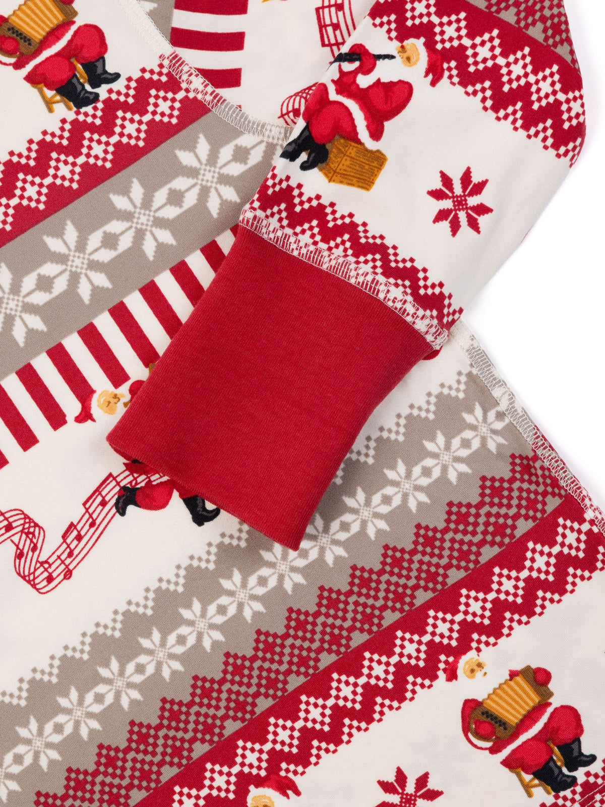 Chelsea Peers Natural Kids Musical Santa Fairisle Print Long Pyjamas Set - image 9