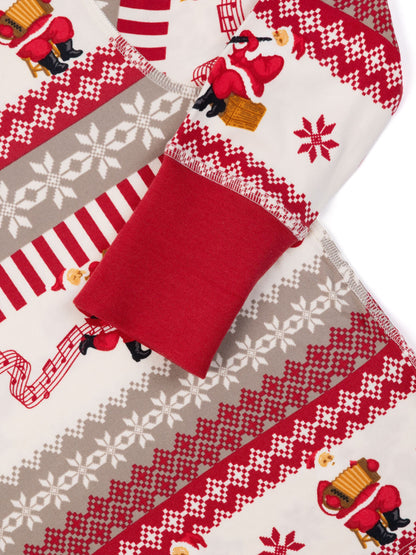 Chelsea Peers Natural Kids Musical Santa Fairisle Print Long Pyjamas Set - image 9