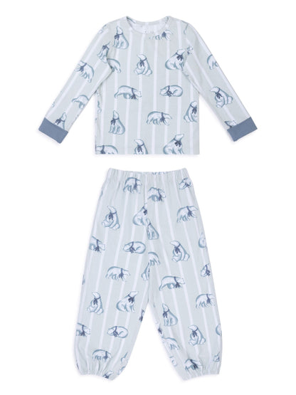 Chelsea Peers White Kids Cotton Polar Bear Stripe Print Long Pyjamas Set - image 7