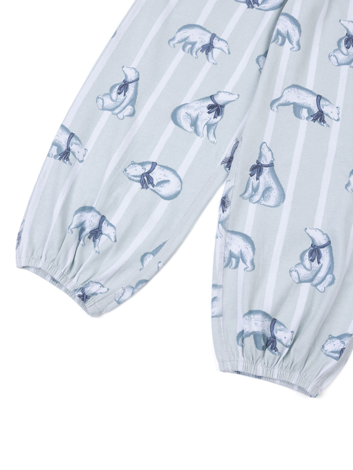 Chelsea Peers White Kids Cotton Polar Bear Stripe Print Long Pyjamas Set - image 9