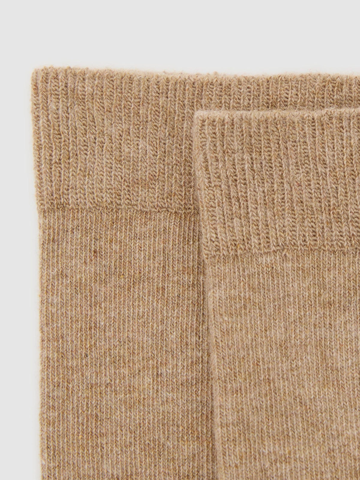 Reiss Dark Taupe Felicia Cotton Blend Ribbed Loafer Socks - image 3