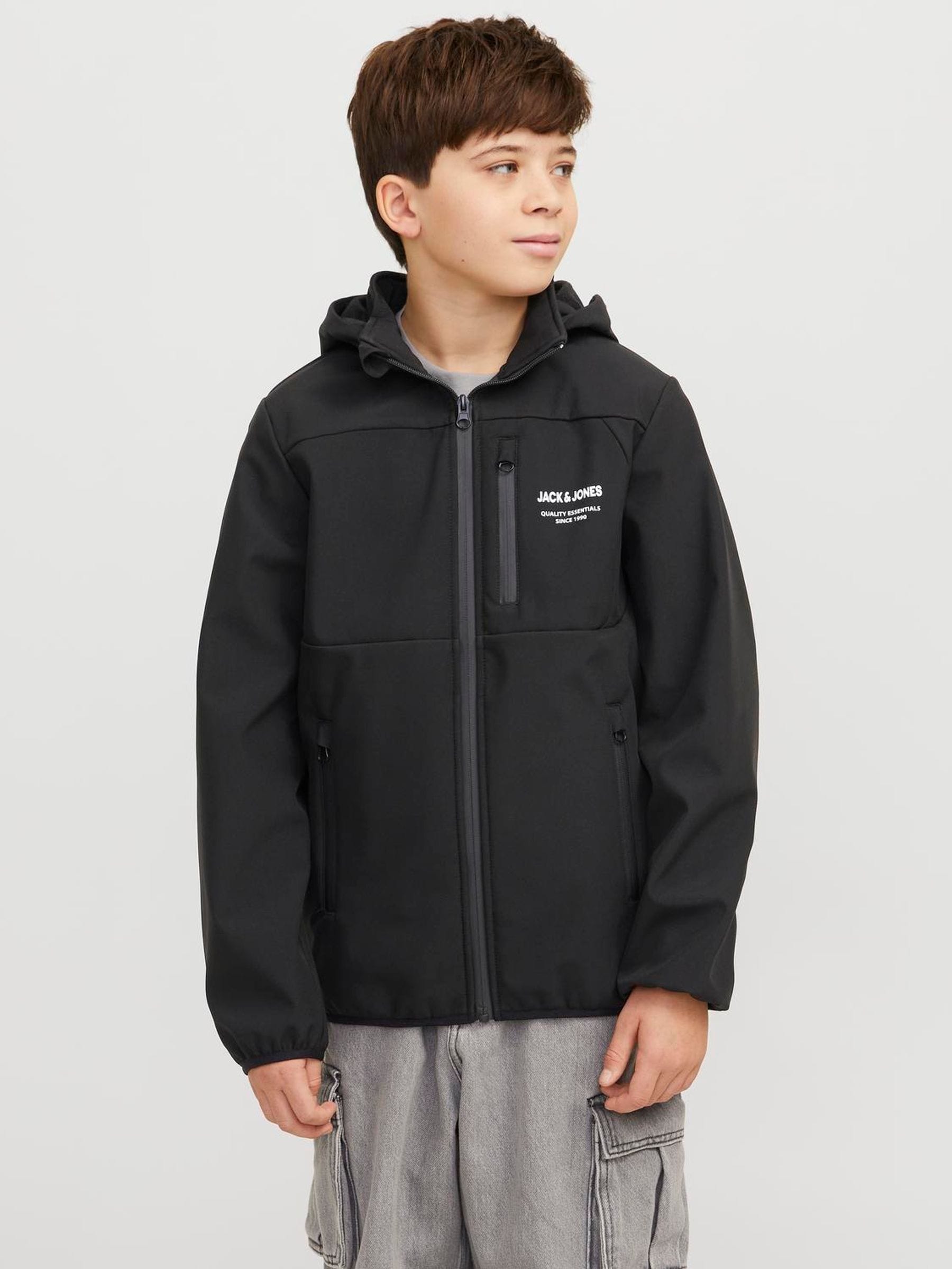 Dsiney Kidz - JACK & JONES JUNIOR Black Softshell Water-repellent Jacket image 1