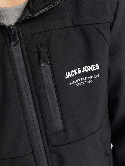 Dsiney Kidz - JACK & JONES JUNIOR Black Softshell Water-repellent Jacket image 5