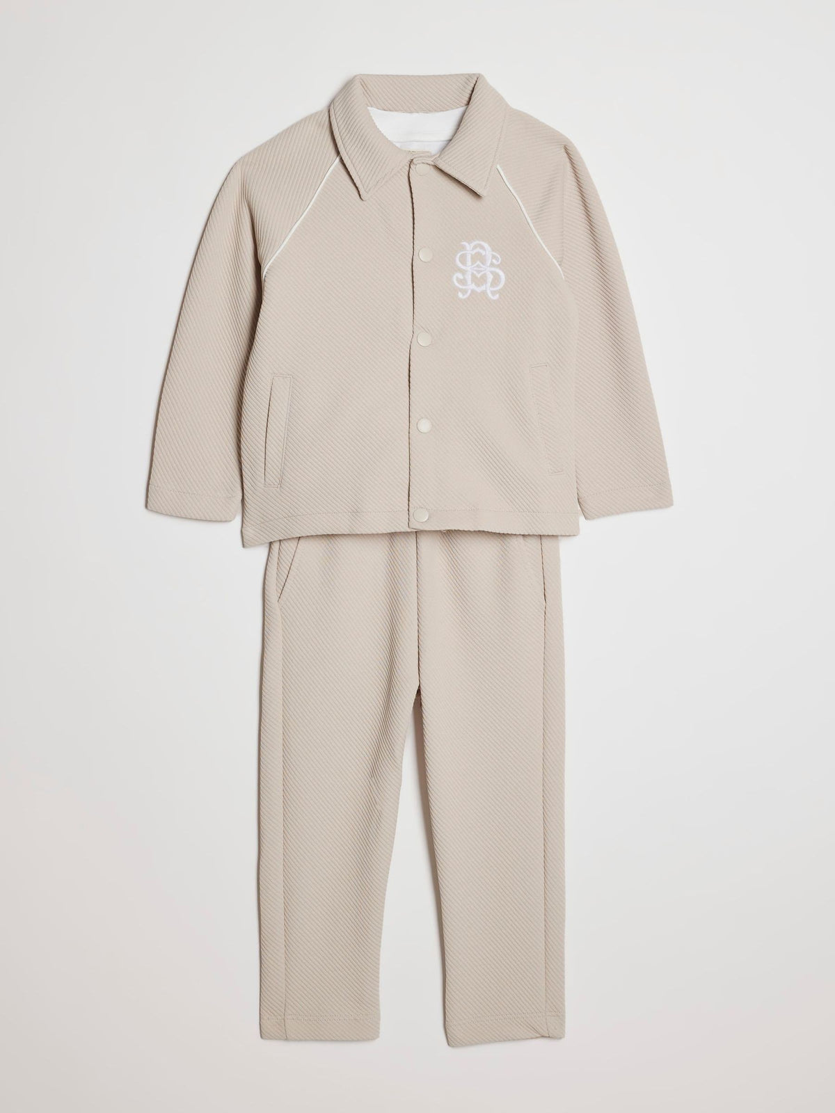 River Island Natural Button Through Jacket & Joggers Set - image 3
