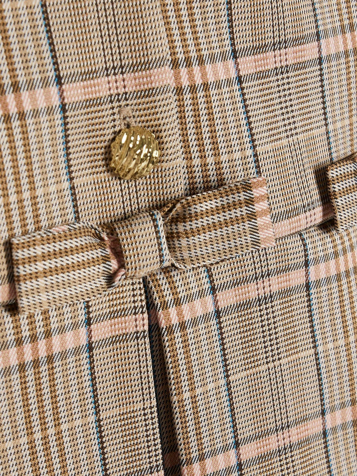 Dsiney Kidz - River Island Brown Checked Bow Hem Pleated Dress image 4