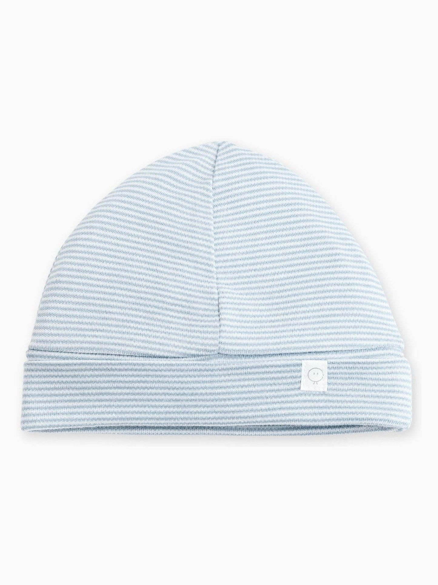 MORI Blue Stripe Supersoft Baby Hat image 2