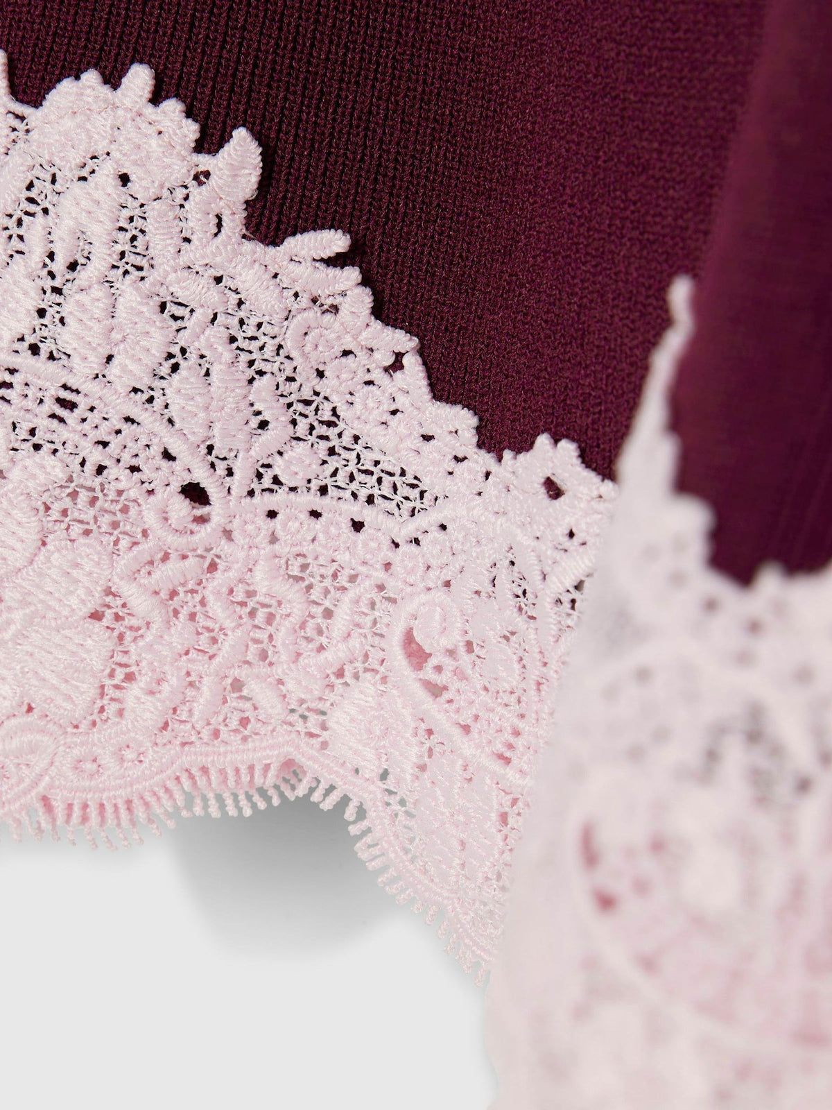 River Island Red Lace Hem Polo Top & Skirt Set - image 5