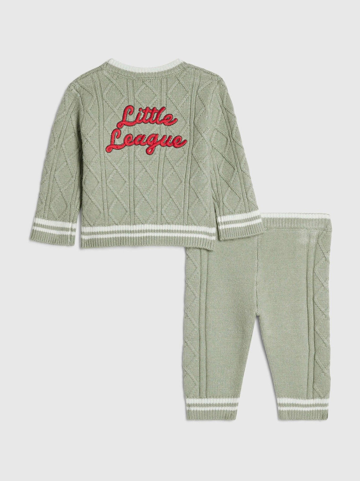 River Island Green Knitted Varisty Cardigan & Joggers Set - image 2