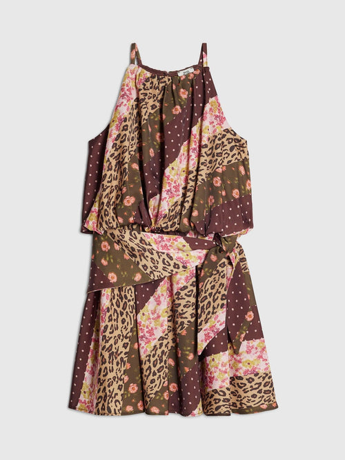 Dsiney Kidz - River Island Brown Halter Leopard Dress image 1