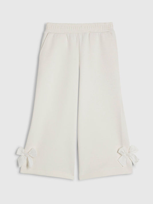 River Island White Wide Leg Bow Trousers - image 1