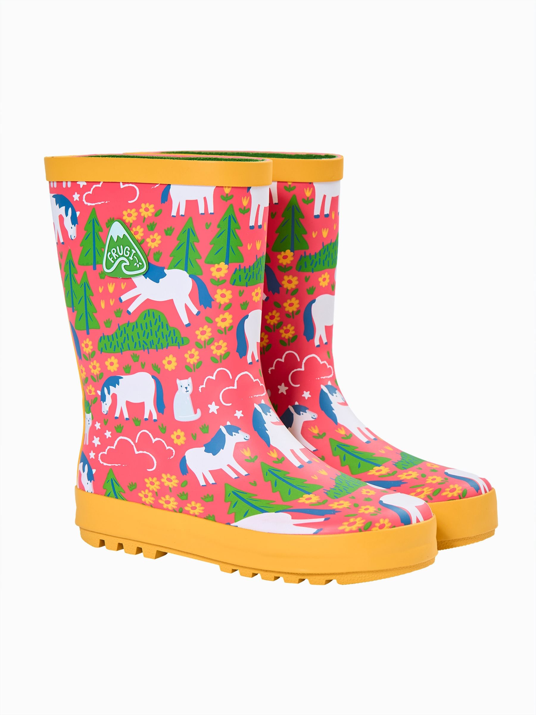 Frugi Pink Puddle Buster Wellington Boots image 1