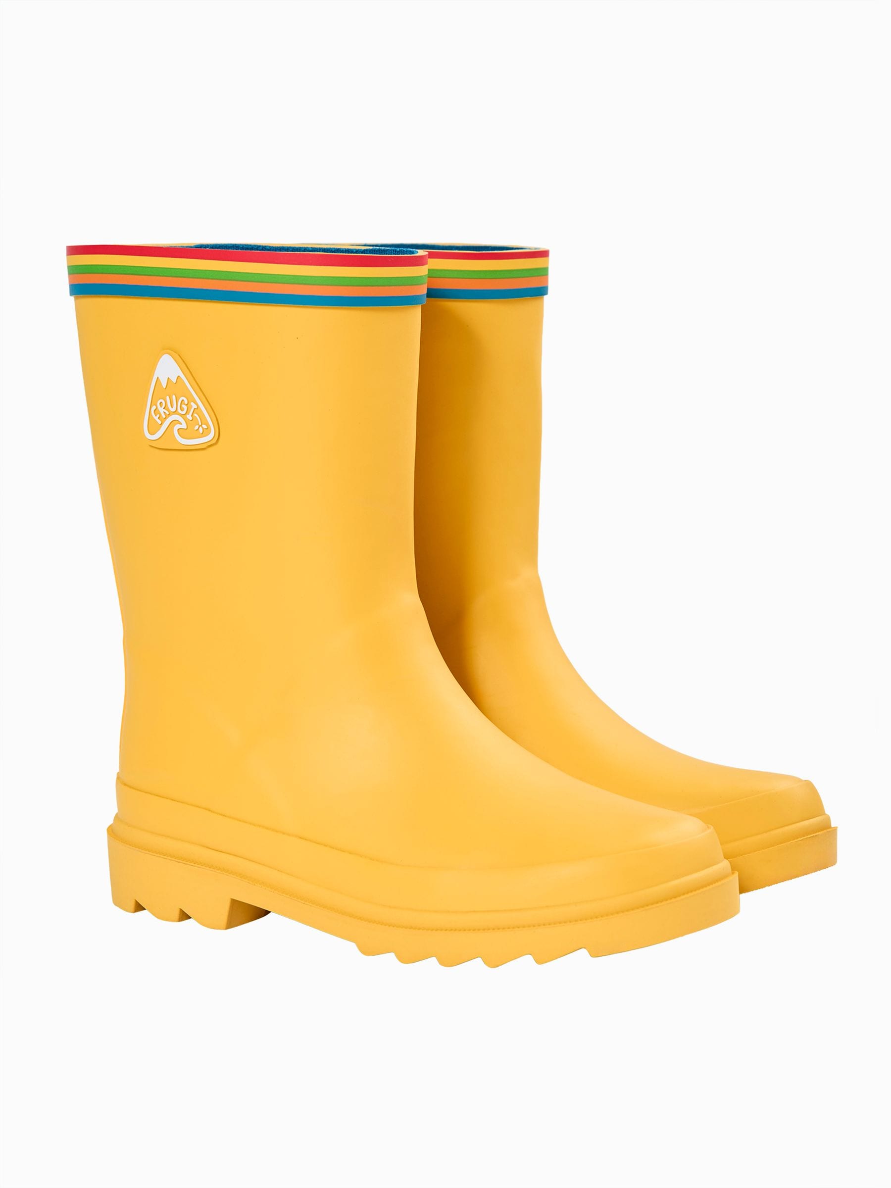 Frugi Yellow Explorer Wellington Boots image 1