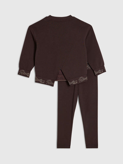 River Island Brown Waistband Sweatshirt & Leggings Set - image 2