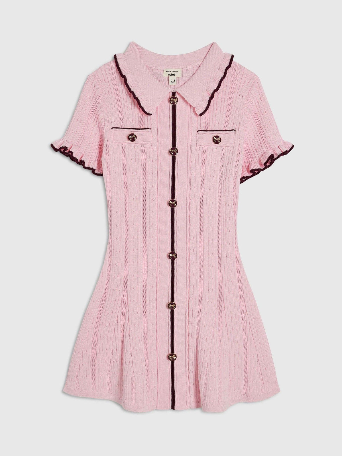 Dsiney Kidz - River Island Pink Flippy Knitted Dress image 1