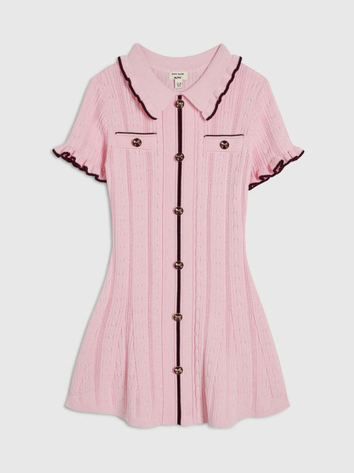 Dsiney Kidz - River Island Pink Flippy Knitted Dress image 1