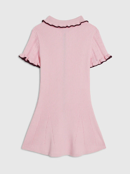 Dsiney Kidz - River Island Pink Flippy Knitted Dress image 2