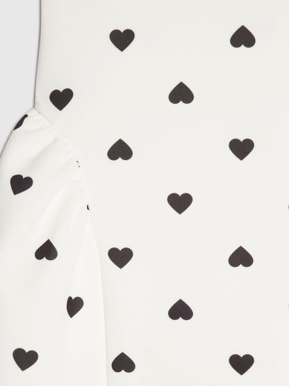 Dsiney Kidz - River Island White Polka Dot Heart Prom Dress image 4