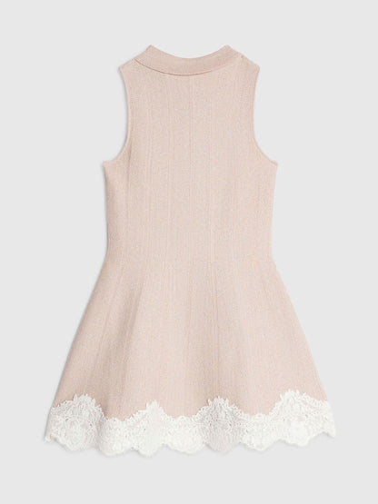 Dsiney Kidz - River Island Pink Lace Hem Flippy Dress image 2