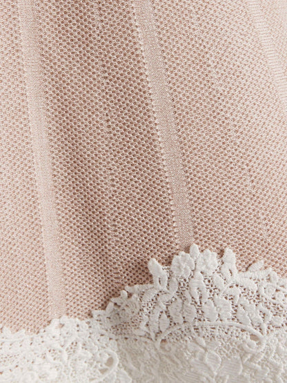 Dsiney Kidz - River Island Pink Lace Hem Flippy Dress image 4
