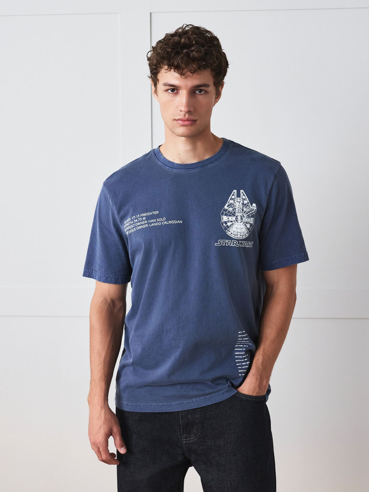 Navy Blue Star Wars T-Shirt - image 1