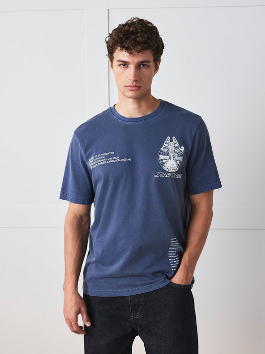 Navy Blue Star Wars T-Shirt - image 1