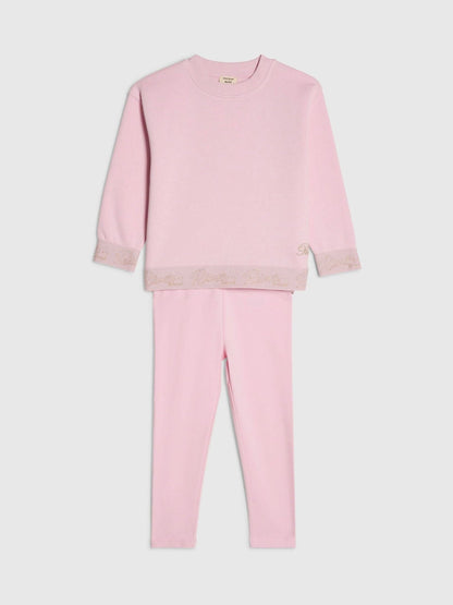 River Island Pink Waistband Sweatshirt & Leggings Set - image 3