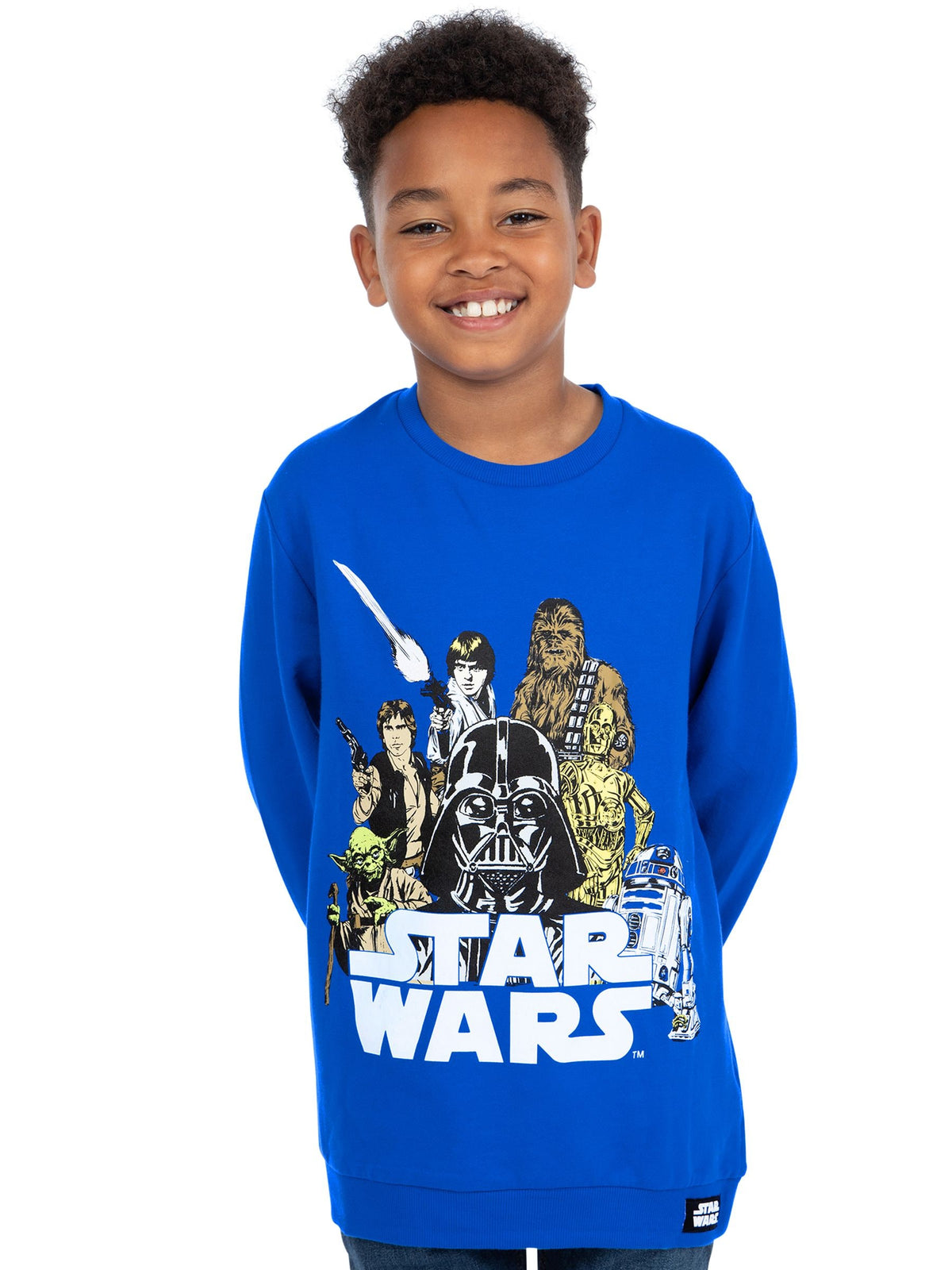 Character Blue Star Wars Luke Han And Darth Vader Sweatshirt - image 1