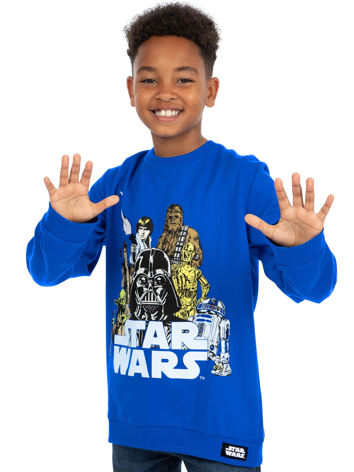 Character Blue Star Wars Luke Han And Darth Vader Sweatshirt - image 2