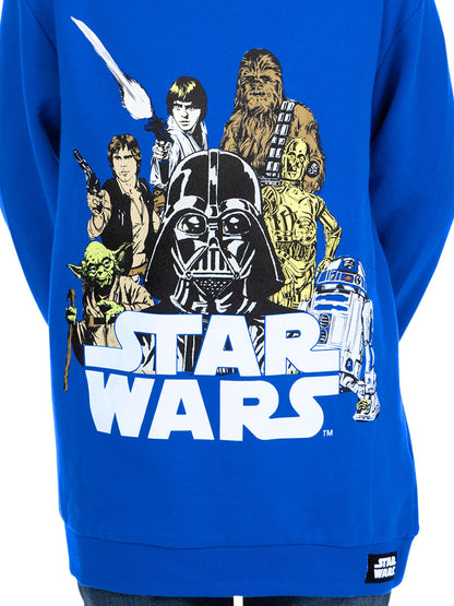 Character Blue Star Wars Luke Han And Darth Vader Sweatshirt - image 3