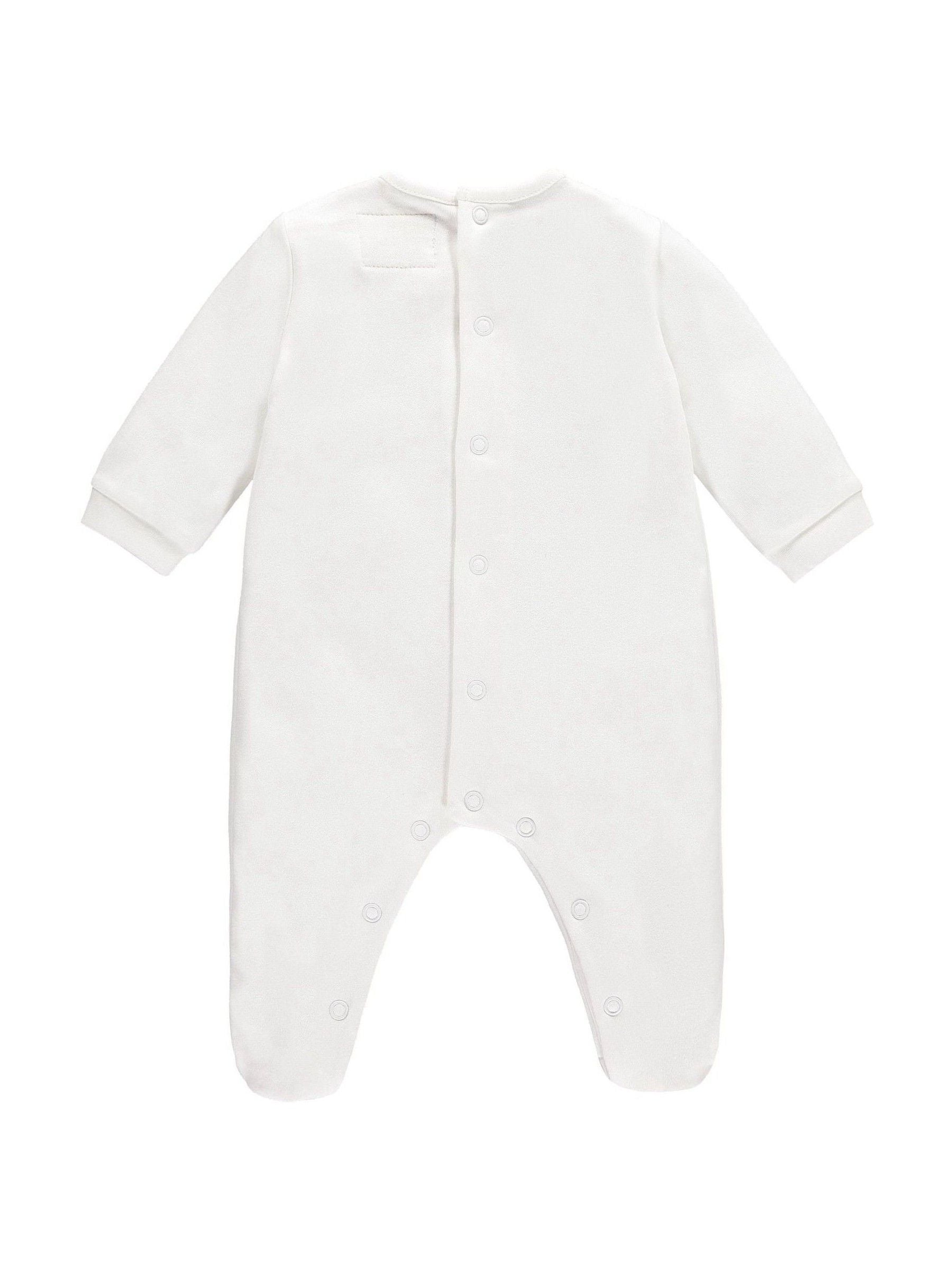 White 100% Cotton All In One With Embroidered Yoke & Hat image 2