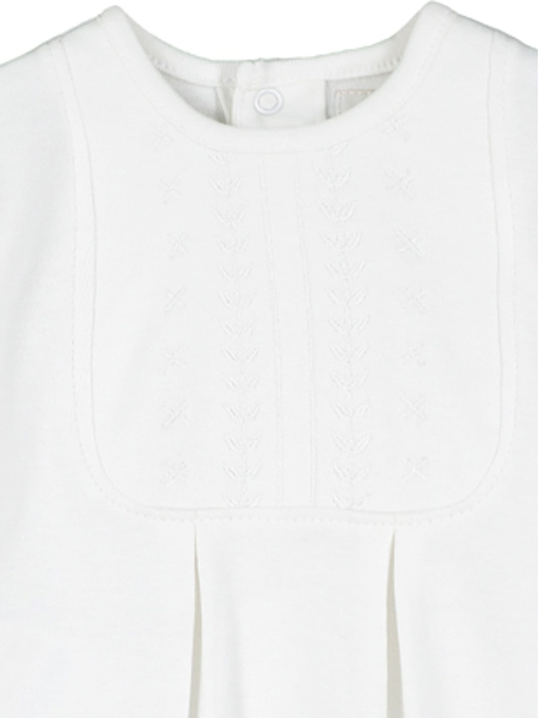 White 100% Cotton All In One With Embroidered Yoke & Hat image 4