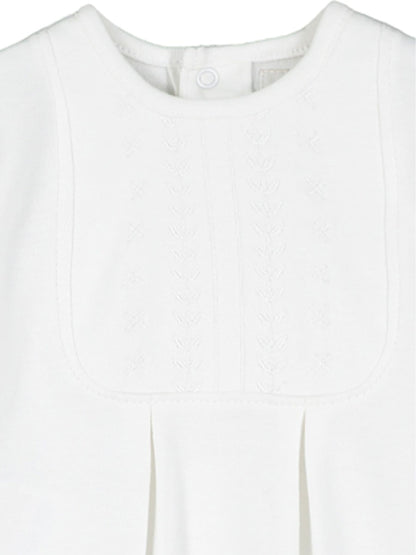 White 100% Cotton All In One With Embroidered Yoke & Hat image 4