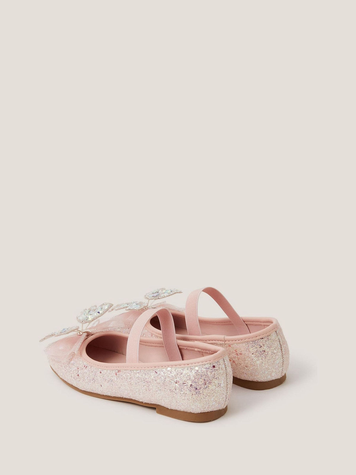 Monsoon Pink Sparkle Butterfly Ballet Flats - image 2