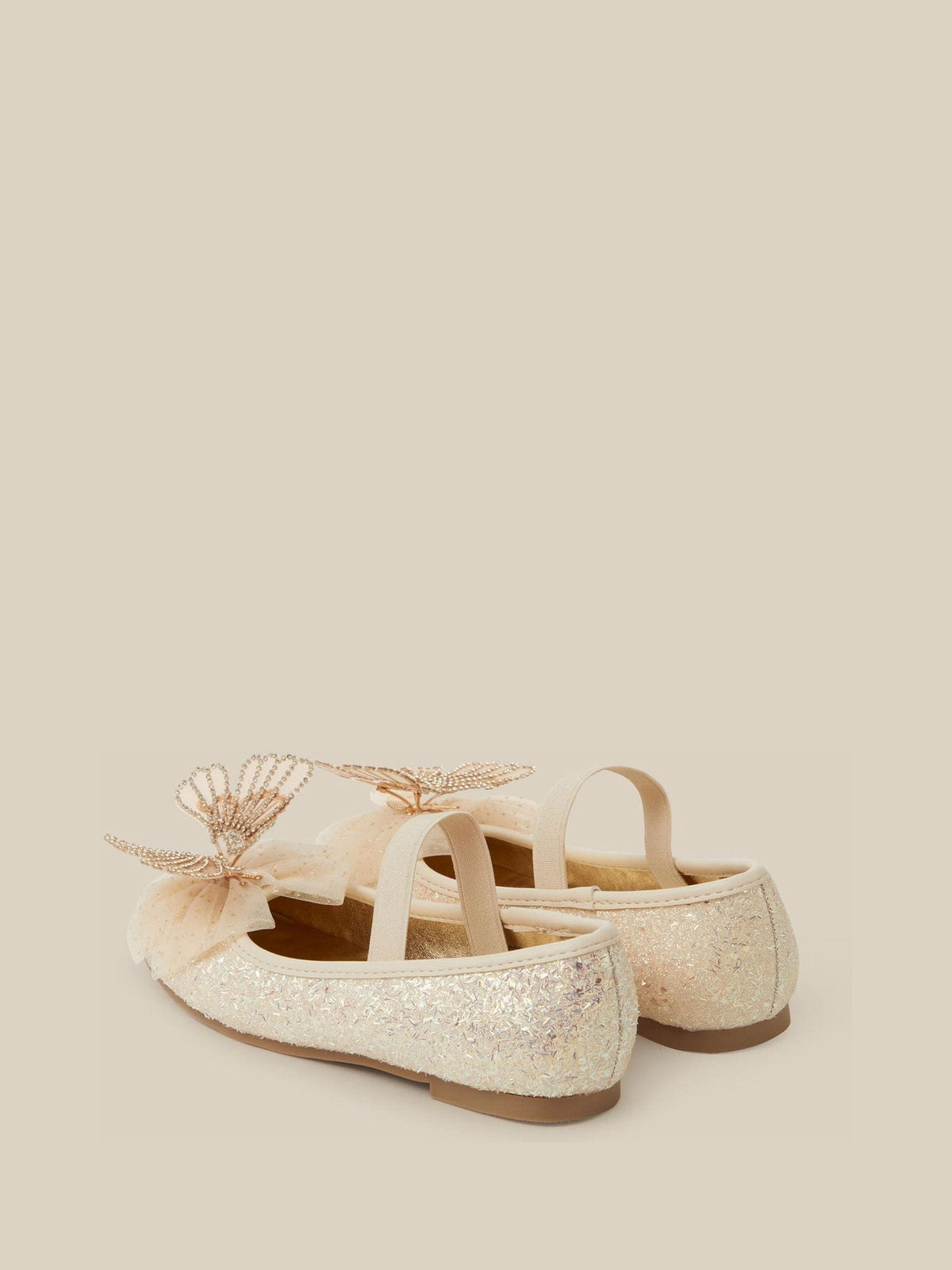 Monsoon Gold Sparkle Butterfly Ballet Flats - image 2