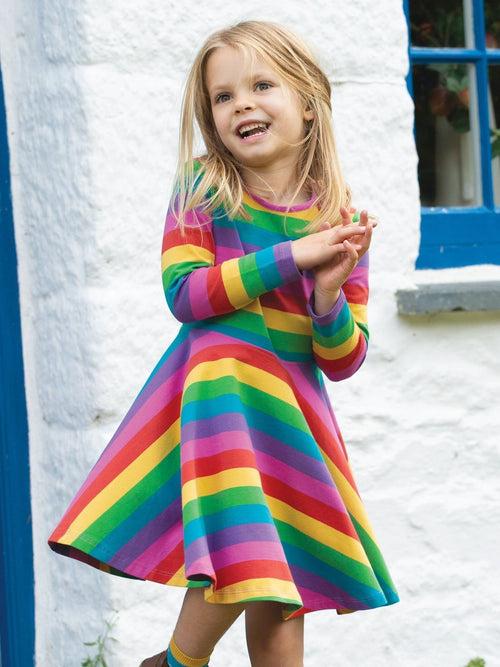 Dsiney Kidz - Pink Rainbow Full Skirt Skater Dress image 1