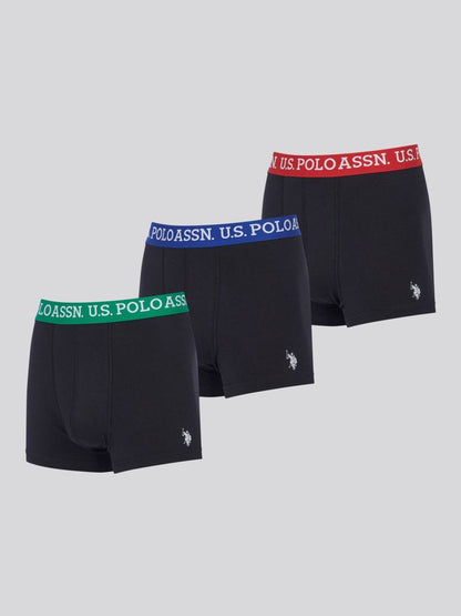 Dsiney Kidz - U.S. Polo Assn. Black Contrast Waistband Trunks 3 Pack image 1