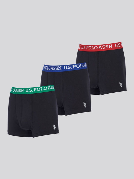 Dsiney Kidz - U.S. Polo Assn. Black Contrast Waistband Trunks 3 Pack image 1