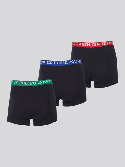 Dsiney Kidz - U.S. Polo Assn. Black Contrast Waistband Trunks 3 Pack image 2