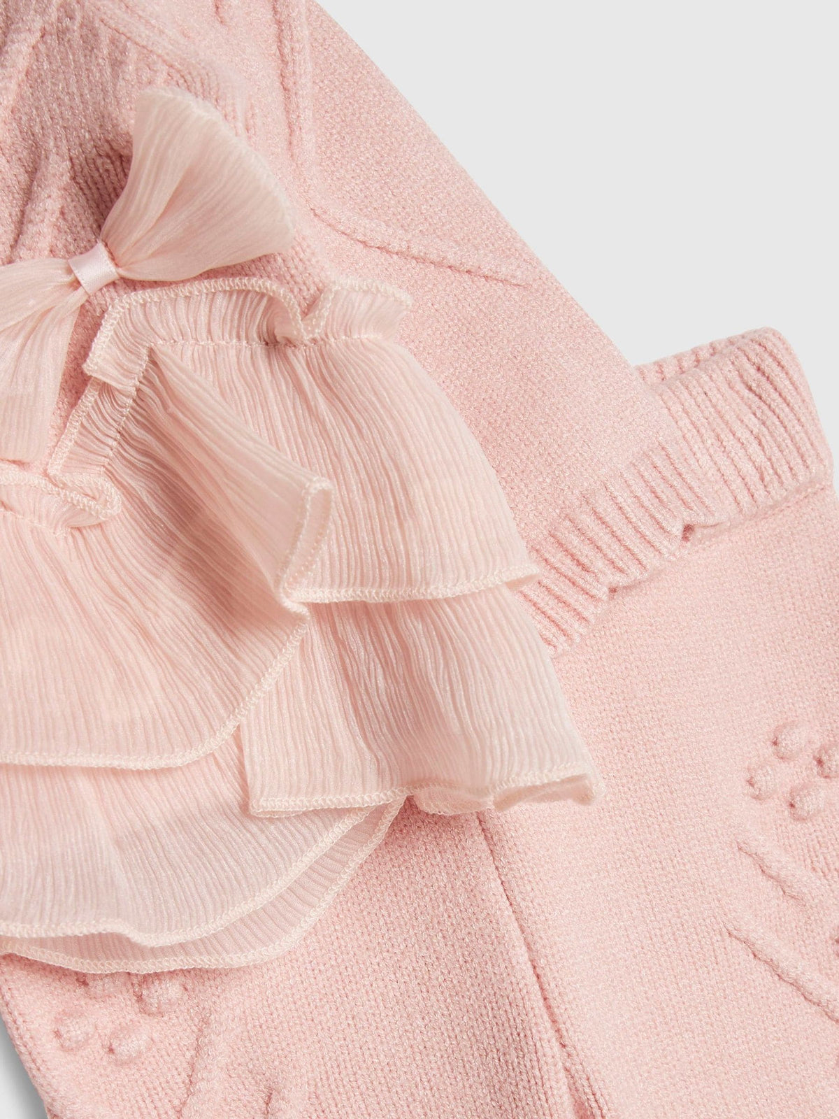 River Island Pink Bow Tulle Knit Legging Set - image 4