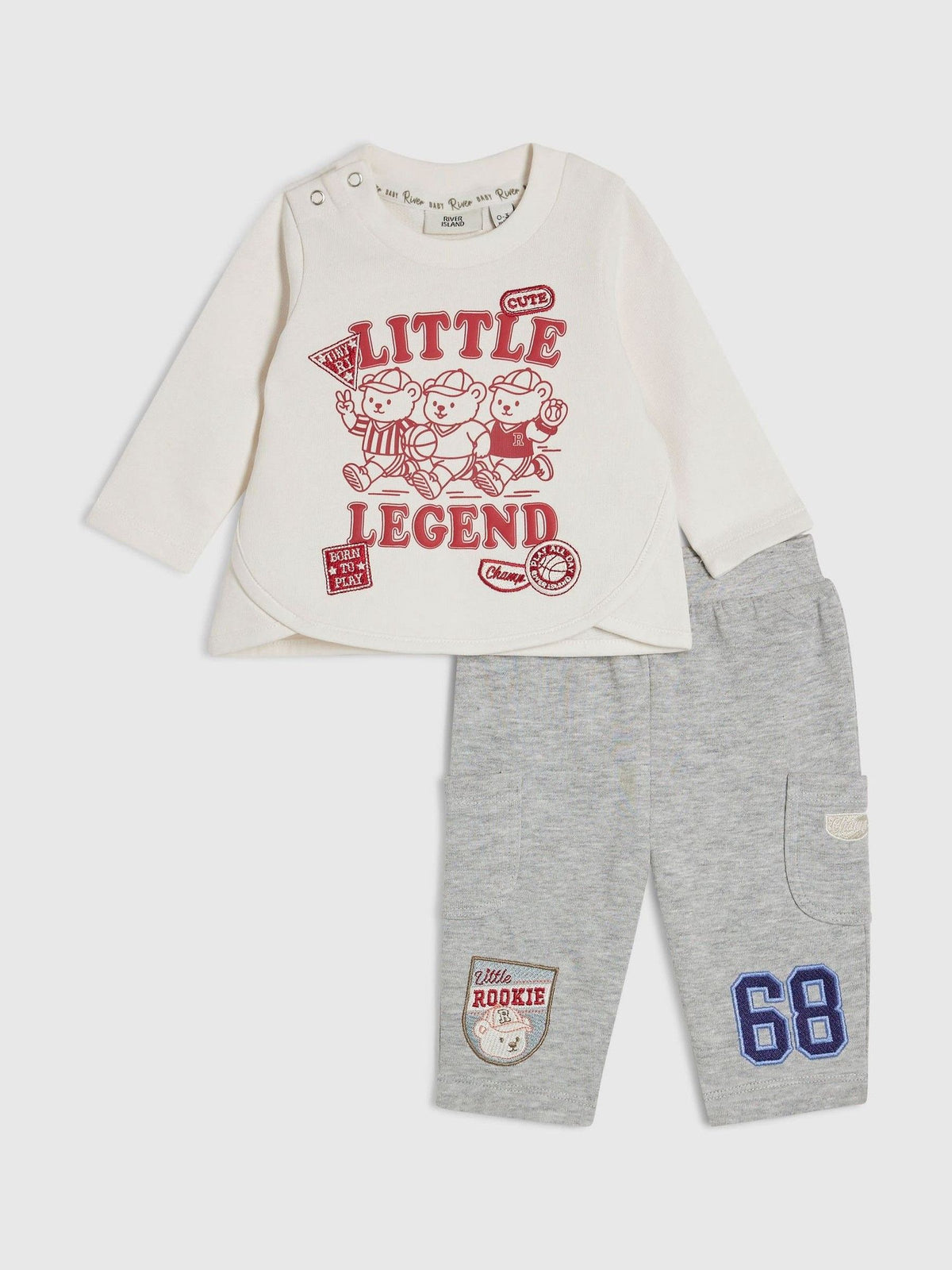 River Island Cream Little Legend Top and Joggers Set - image 1