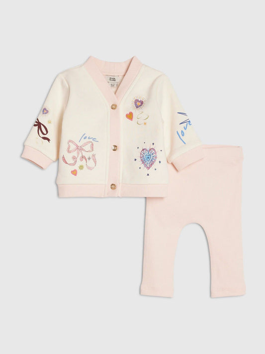 River Island Cream Bow Embroidered Cardigan - image 1