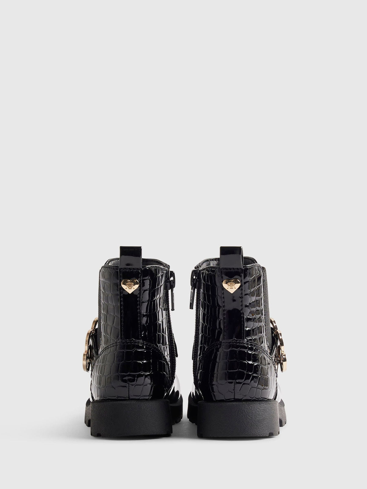 River Island Black Heart Buckle Boots - image 2