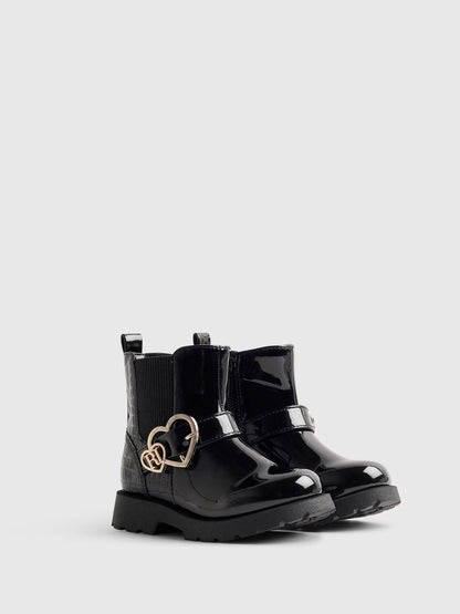 River Island Black Heart Buckle Boots - image 3