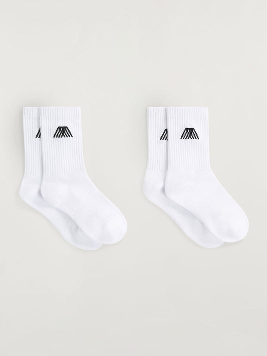 4th Arq White Crew Neck Socks 2 Pack - image 1